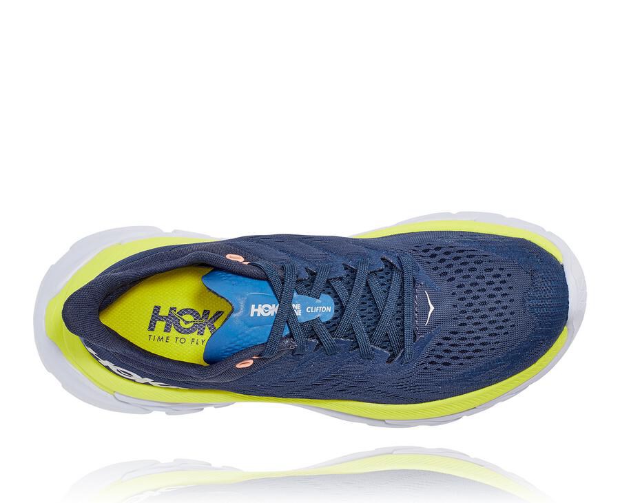 Running Shoes Womens - Hoka One One Clifton Edge - Navy - ECSBOMZ-29